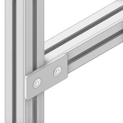 41-180-1 MODULAR SOLUTIONS ALUMINUM CONNECTING PLATE<br>45MM X 90MM FLAT TIE W/HARDWARE